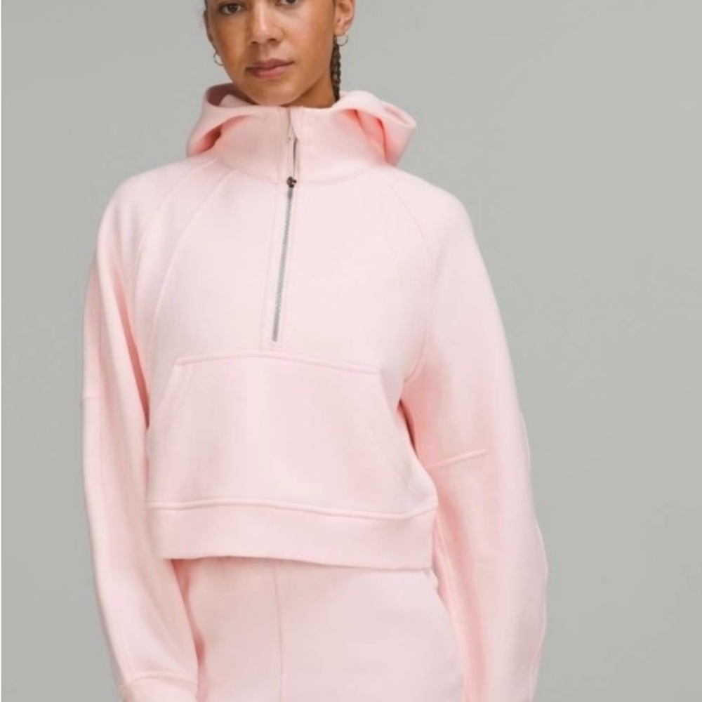 Lululemon NWOT Scuba strawberry  milkshake Half-Zip